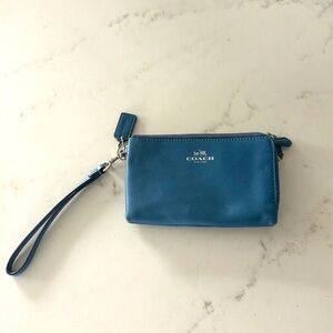 Blue Coach wristlet